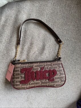 Juicy Couture Vintage Tan Monogram Shoulder Bag